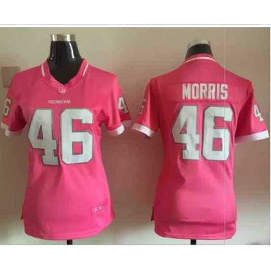 Women Nike Redskins #46 Alfred Morris Pink Stitched NFL Elite Bubble Gum Jersey
